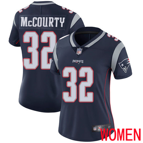 New England Patriots Football #32 Vapor Limited Navy Blue Women Devin McCourty Home NFL Jersey->women nfl jersey->Women Jersey